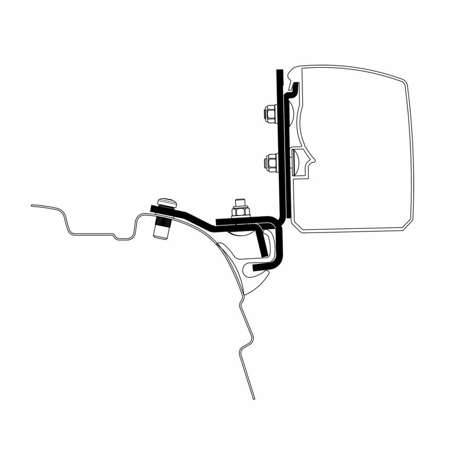 Artikelbild 1 des Artikels “Adapter VW T5 / T6 mit Brandrup Rail für Thule 3200 “